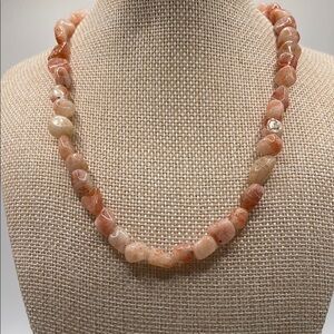 Golden Sunstone Beaded Necklace